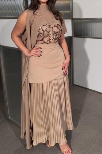 فستان "إيليجانس" الراقي - بيج نود بتصميم عصري