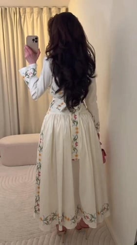 طقم "فينتاج غلوري" – فستان سهرة كلاسيكي مع جاكيت ب...