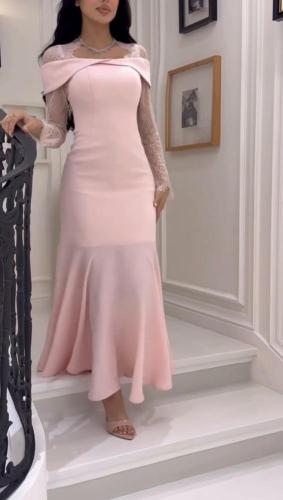فستان "إيليجانس" الراقي - بلون لحمي ساحر