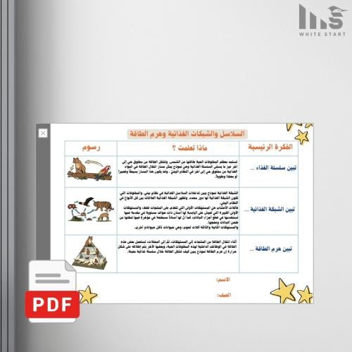 مطوية السلاسل والشبكات الغذائية وهرم الطاقة