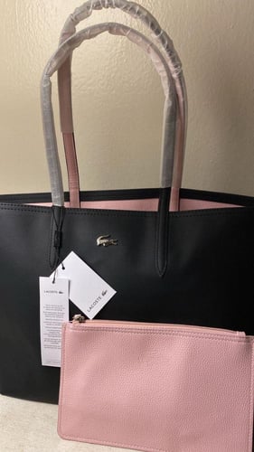 شنطة لاكوست دبل فيس بيبي بينك L