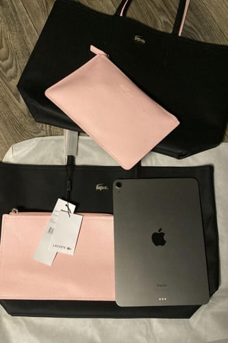 شنطة لاكوست دبل فيس بيبي بينك L