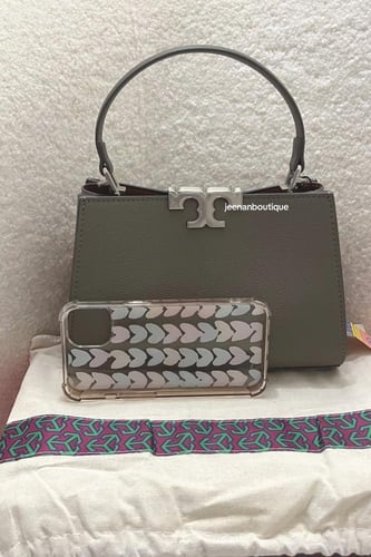 شنطة يد توري بورش ميني رصاصي