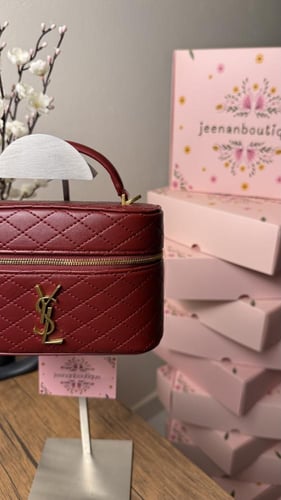 شنطة يد سان لوران ميني عنابي