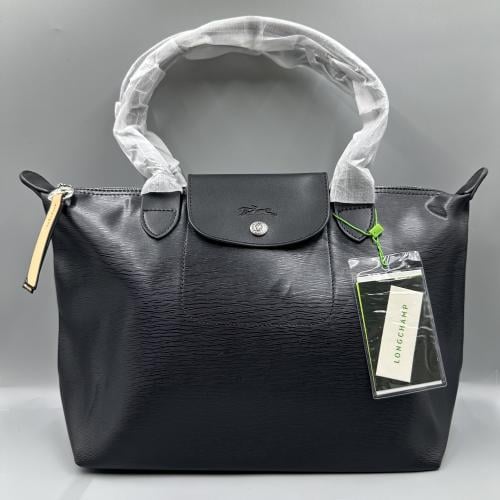 شنطة لونج شامب جلد أسود