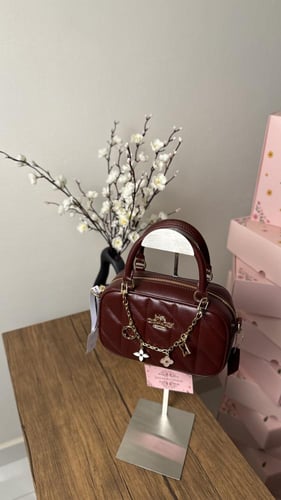 شنطة يد كوتش عنابي