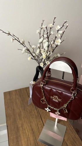 شنطة يد كوتش عنابي