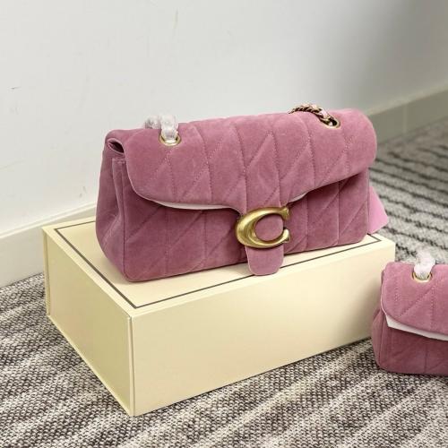 شنطة كوتش مخمل بينك كبير