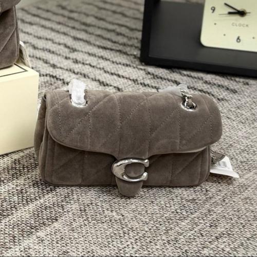 شنطة كوتش مخمل رمادي صغير