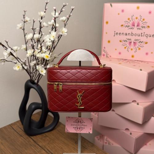 شنطة يد سان لوران ميني عنابي