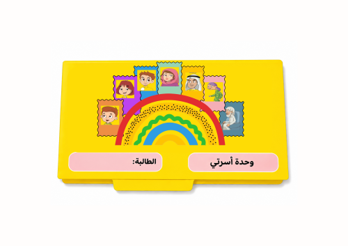 مطوية لغتي وحدة اسرتي الصف الاول