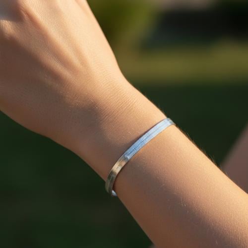 سوار هيرنجبون فلات مرن (فضة إسترليني S925)