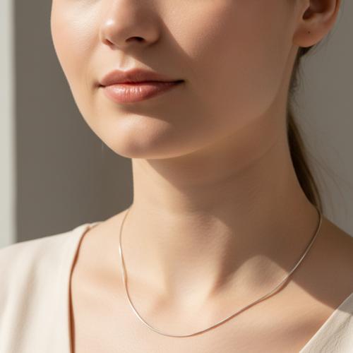 سلسلة الأفعى الدائرية (فضة إسترليني S925)