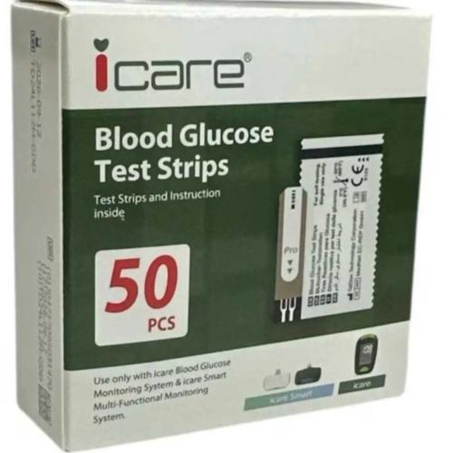 اي كير شرائط قياس السكر في الدم - 50 قطعة