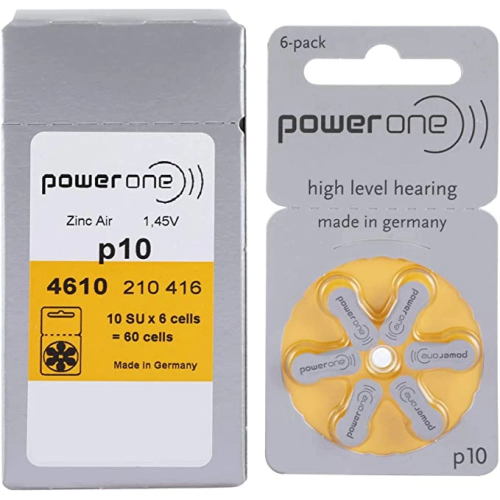 بطاريات PowerOne لسماعات الاذن P10