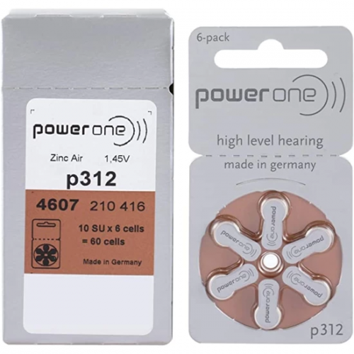 بطاريات PowerOne لسماعات الاذن P312