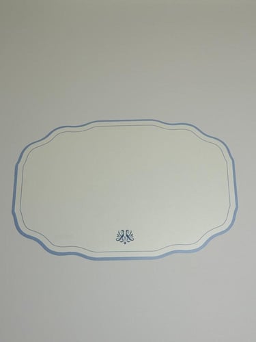 4 قاعدة للطبق بنقش ناعم وجميل ، بلونين من اختيارك...