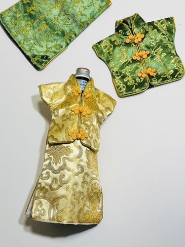 2 pieces / Chinese Doll Clothing Queue Hair Hat As...