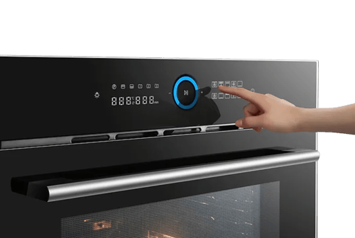 فرن احترافي مدمج من روبام باللون الأسود بمراوح مزد...