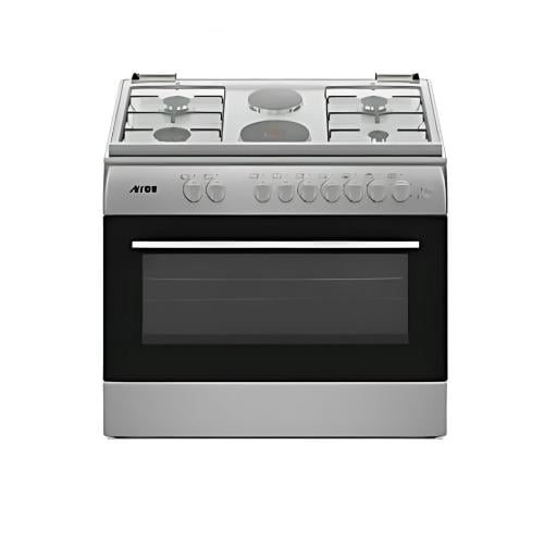 فرن غاز ارو 60*90 استيل 4 عين غاز 2 عين كهرباء