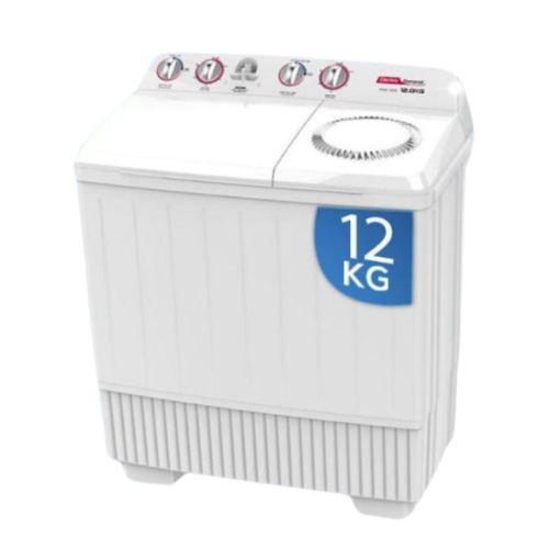 غسالة الكترو جنرال حوضين 12 كيلو - أبيض