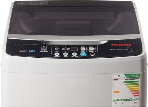 غسالة نيكاي اتوماتيك تحميل علوي 7 كيلو تنشيف 80%