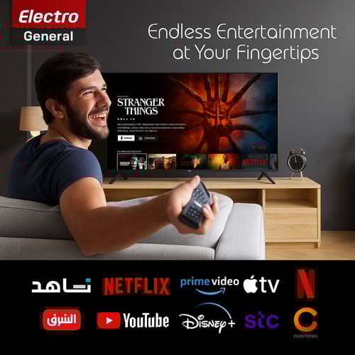 شاشة ذكية الكترو جنرال 100 بوصة - أسود - UHD 4K