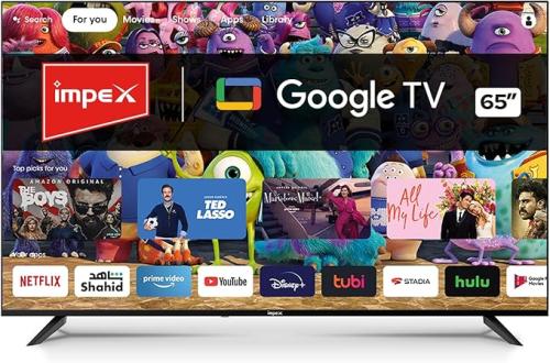 شاشه 55 بوصه جوجل 4K LED أسود