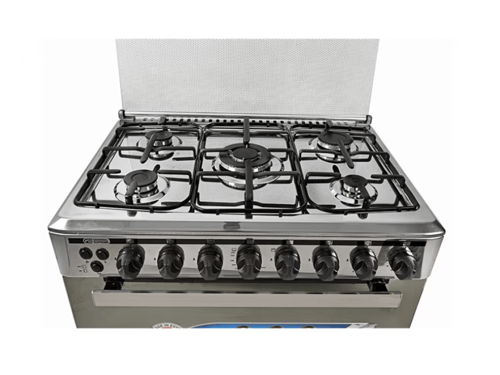 فرن 5 عيون غاز جنرال سوبريم 80X55 سم - ستيل