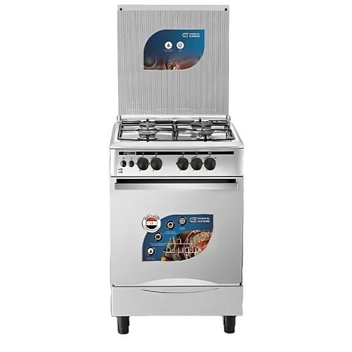 فرن 4 عيون غاز جنرال سوبريم 60*60 استيل