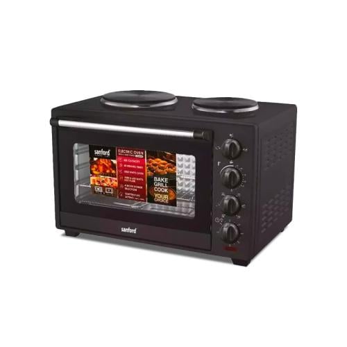فرن كهربائي سانفورد مع صفيحة ساخنة سعة 60.0 لتر