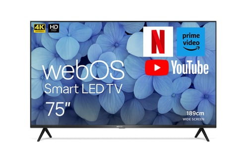 شاشة ذكية الكترو جنرال 75 بوصة - أسود - UHD 4K