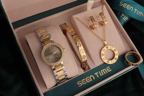 أناقة تتحدث عنك—طقم المجوهرات الفاخر من Seen Time