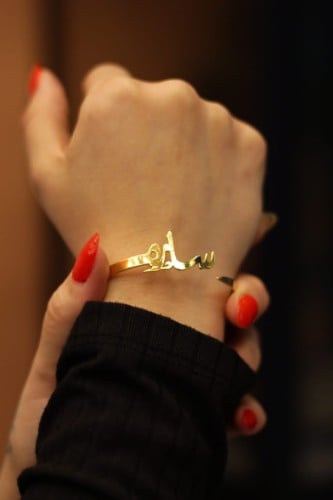 أسواره بحفر الاسم - مطلي بالذهب