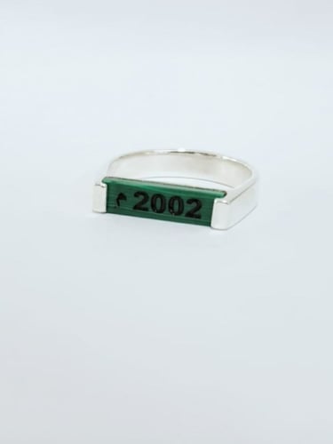 خاتم فضة فاخر للرجال والنساء محفور بالاسم أو التار...