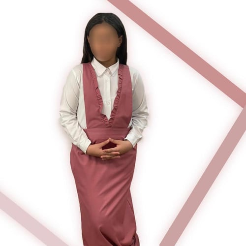 بلوزه مدرسية بأكمام أزارير