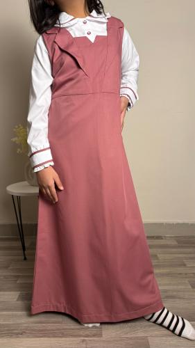 مريول ابتدائي بناتي شيال بتفصيل مثلث أنيق – وردي غ...