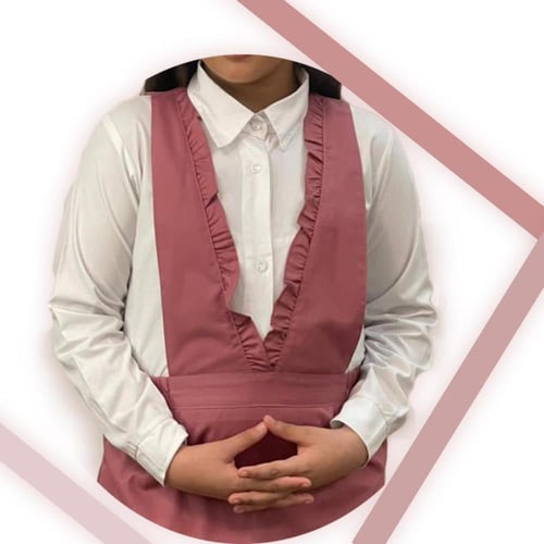 بلوزه مدرسية بأكمام أزارير