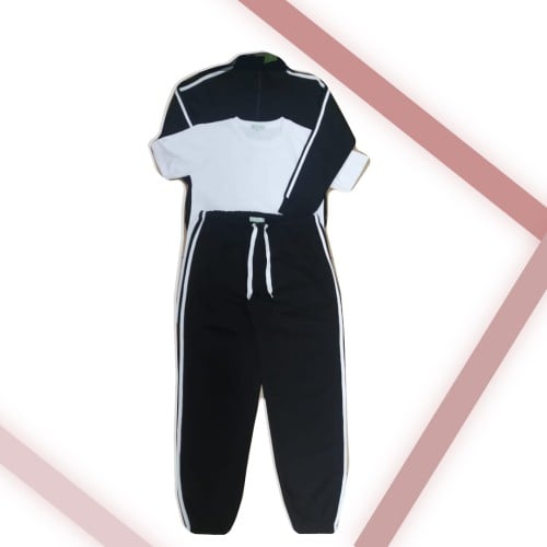 طقم رياضه كحلي 3 قطع قطني