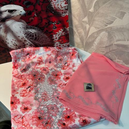 قماش حرير اندونيسي مع طرحه