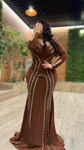 فستان استرتش بكرستال