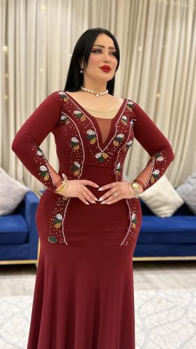 فستان استرتش بكرستال