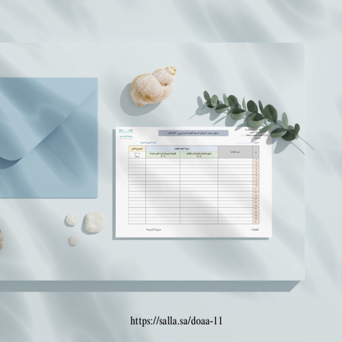 سجل رصد أعمال السنة (فنية ) ١٤٤٧
