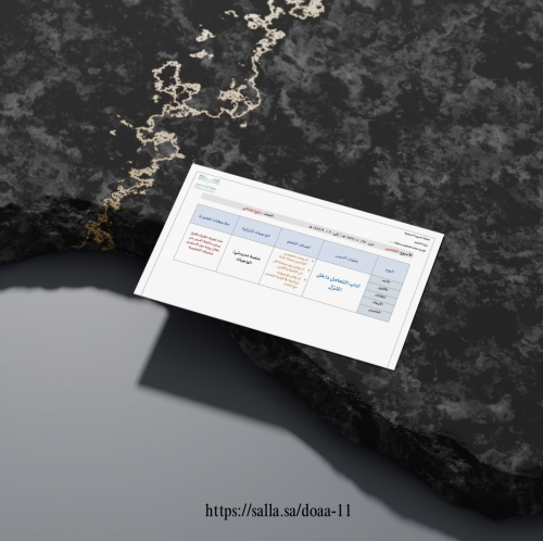 الخطة الاسبوعية - رابع ابتدائي - (التربية الاسرية)