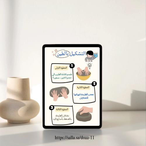 انفوجرافيك التشكيل بالطين