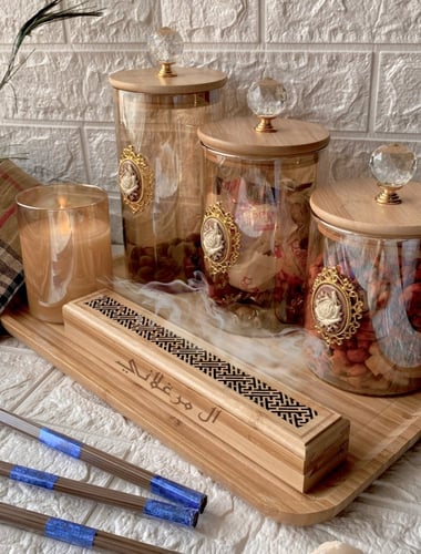 مبخرة خشب من الخيزران الحجم الكبير