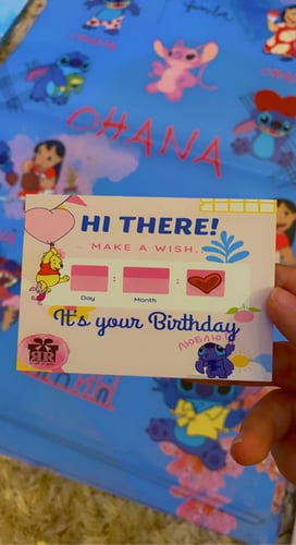 كرت رسالة ديزني مع الهدية