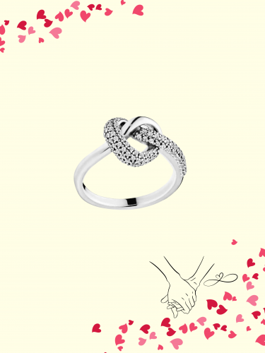 خاتم قلب فضة