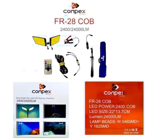 سنارة تخييم FR 28 COB مع جراب