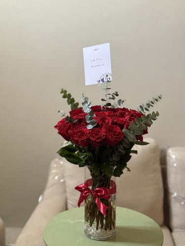 فازة ورد احمر ️